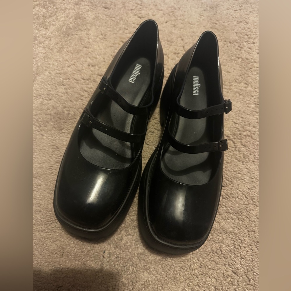 Melissa Farah- Double Strap Black Shoes